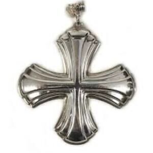 1980 Reed & Barton Vintage Sterling Christmas‎ Cross Tree Ornament 10th Edition